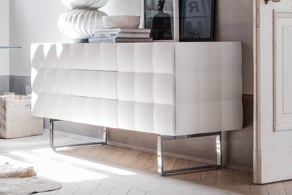 Venice sideboard in matte white finish