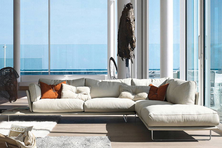 Vessel corner sectional sofa with peninsula by Gamma