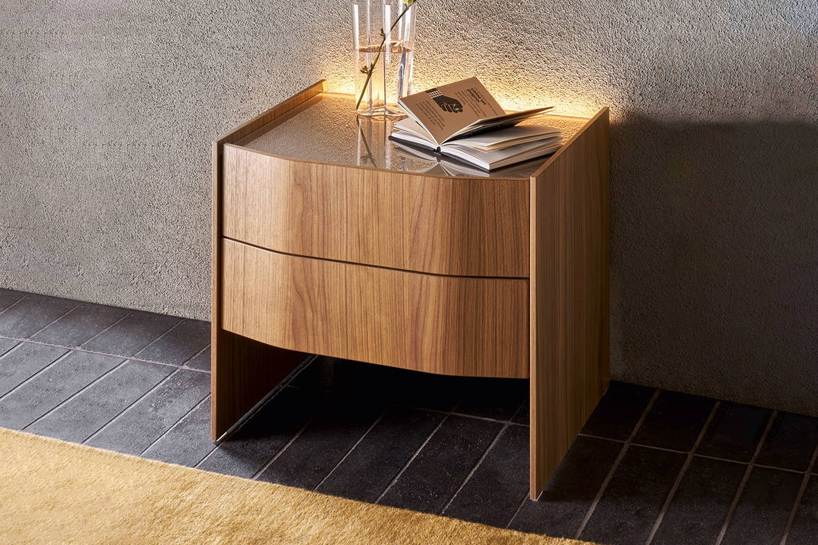 Virgola nightstand by San Giacomo (with optional LED lights) Virgola nightstand by San Giacomo (with optional LED lights)