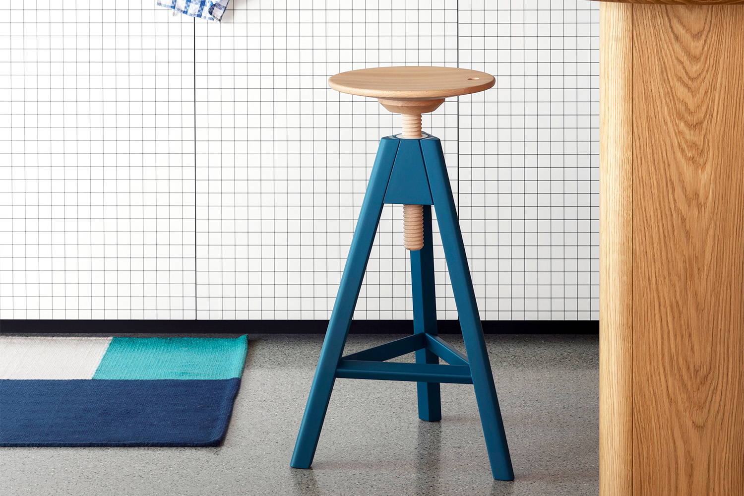 Vitos Adjustable Stool designed by Paolo Cappello