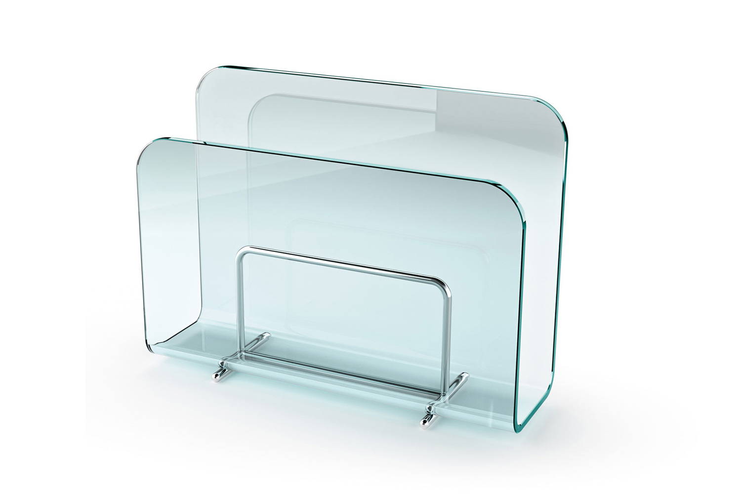 Vogue Glass Magazine Rack by Fiam Italia | room service 360°