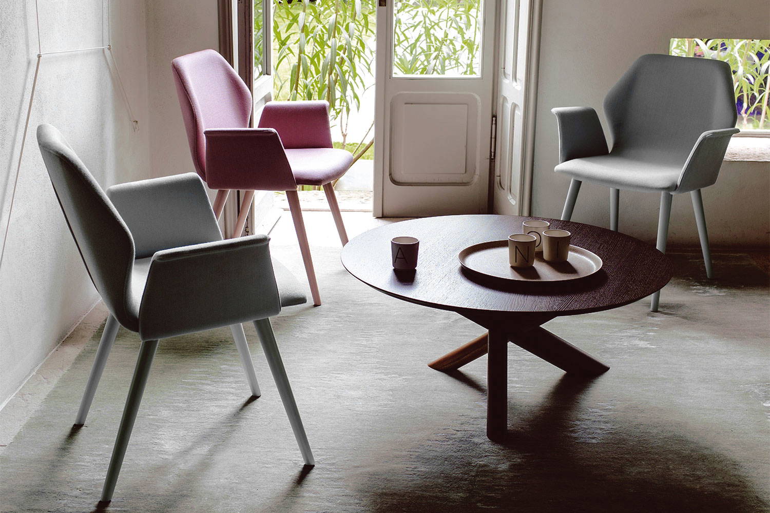 W coffee table by Bross