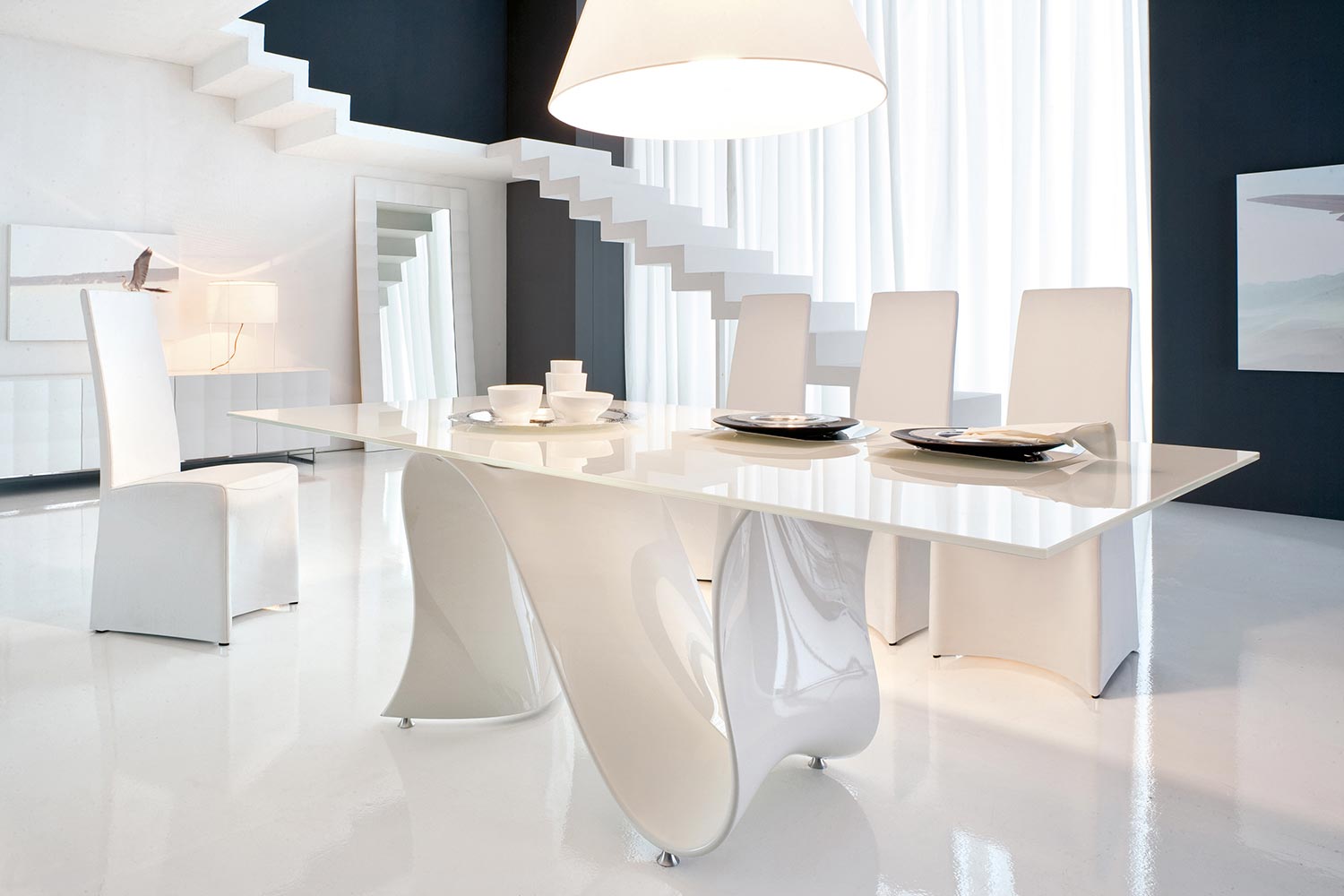 Tonin Casa Wave Dining Table - Thumbnail 5