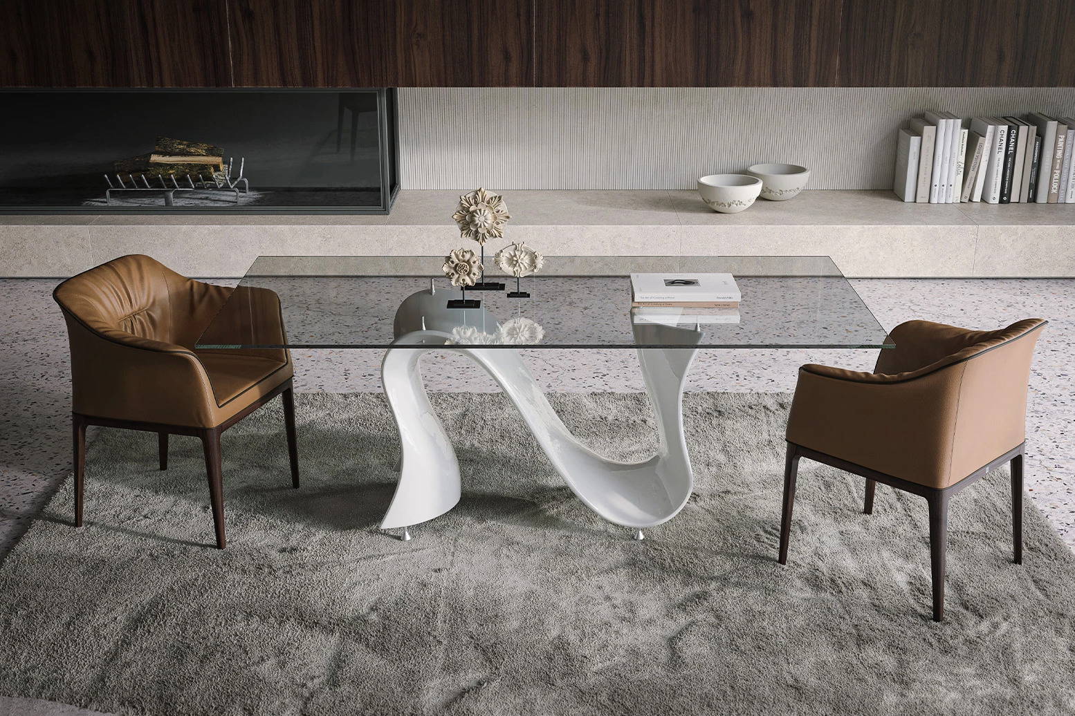 Wave Glass Dining Table by Tonin Casa | room service 360°