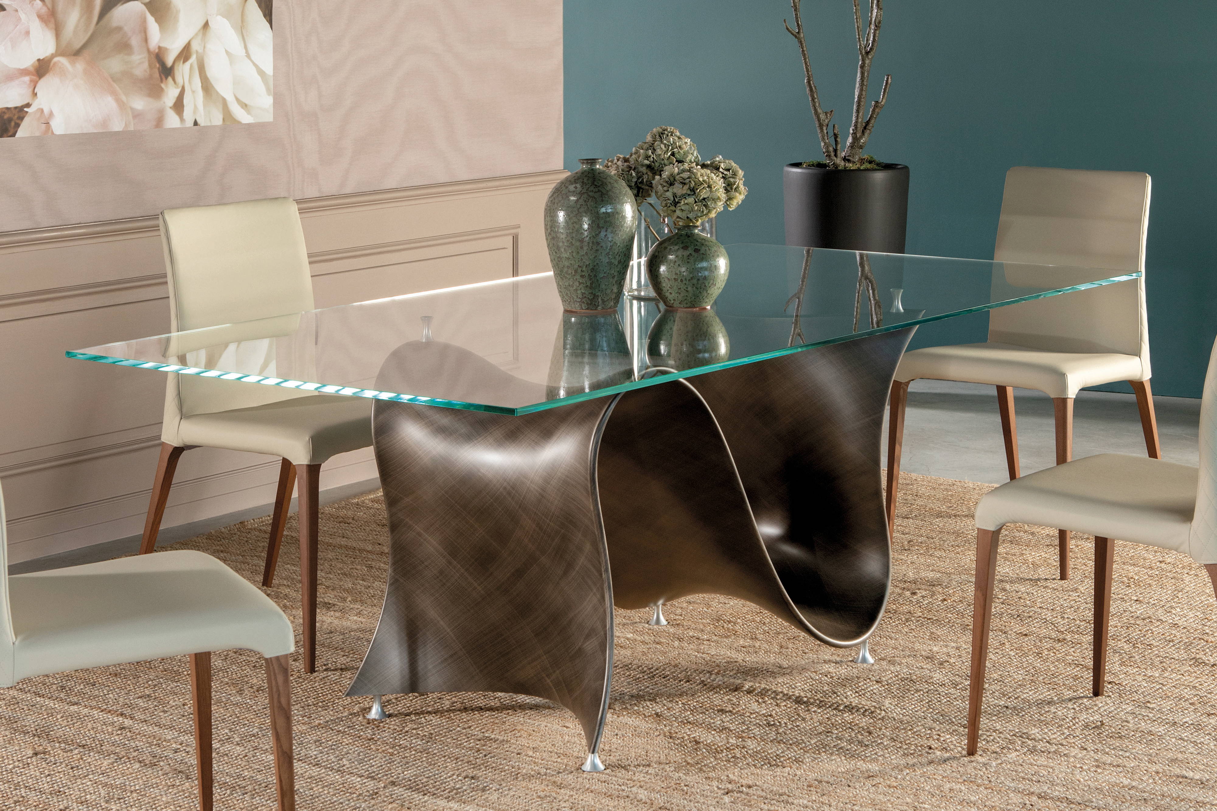 Wave Glass Dining Table