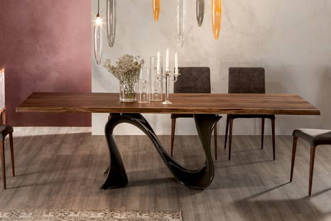 Wave Wood Dining Table by Tonin Casa