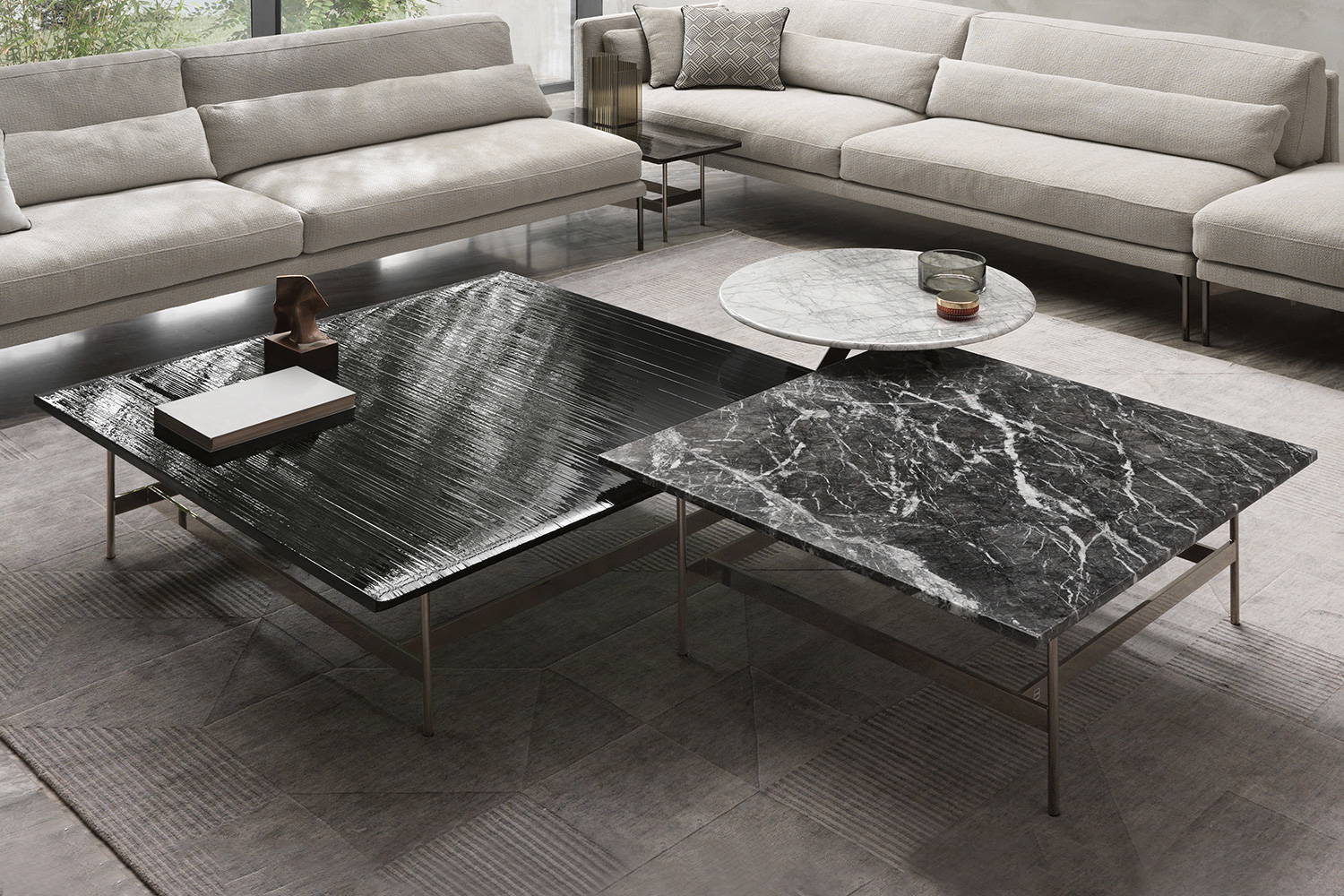 Waves coffee tables by Fiam Italia