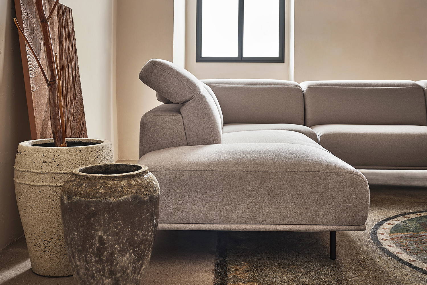 Wing Corner Sectional Sofa With Peninsula by Nicoline Italia