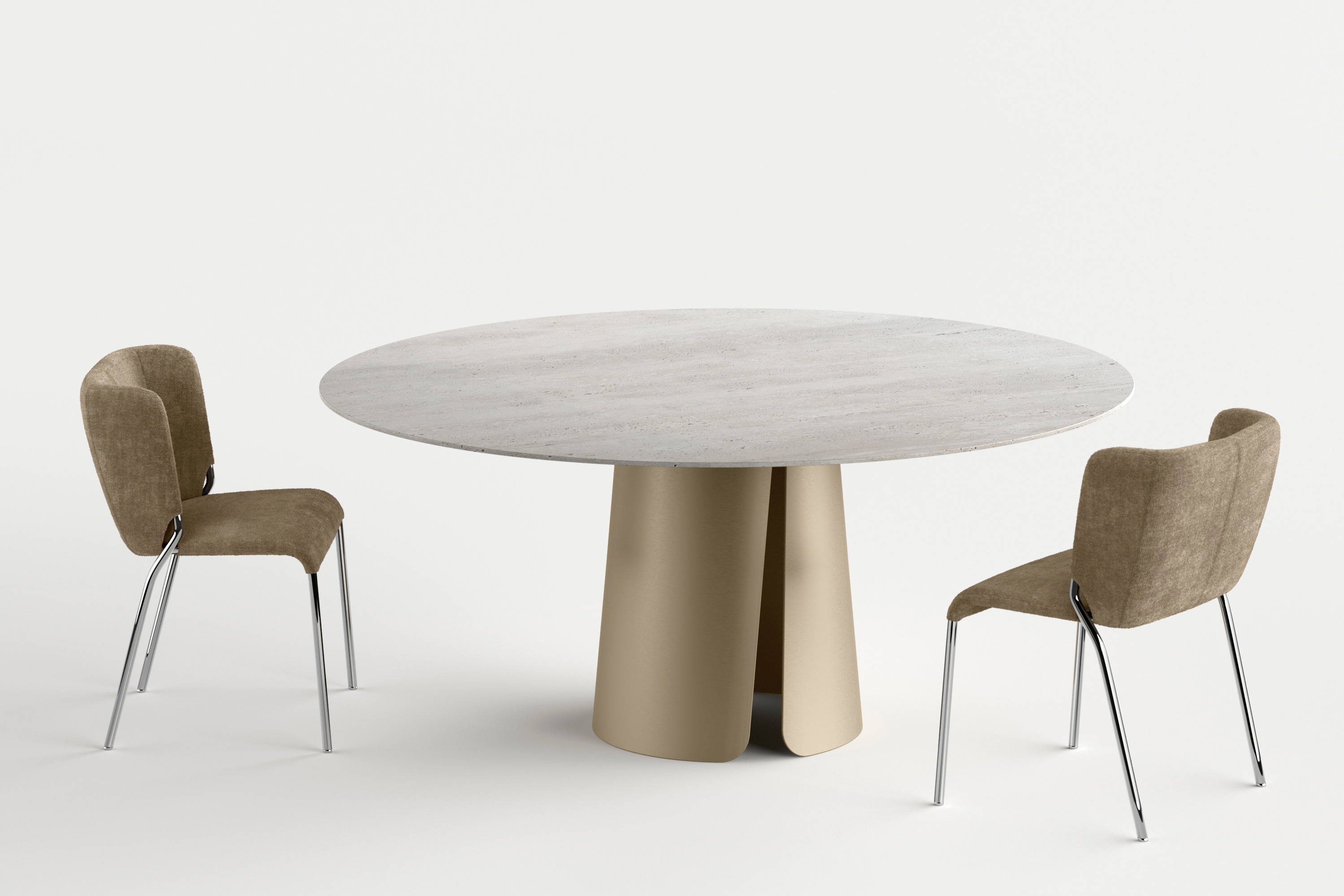 Wiston Round Dining Table with She Dining Chairs