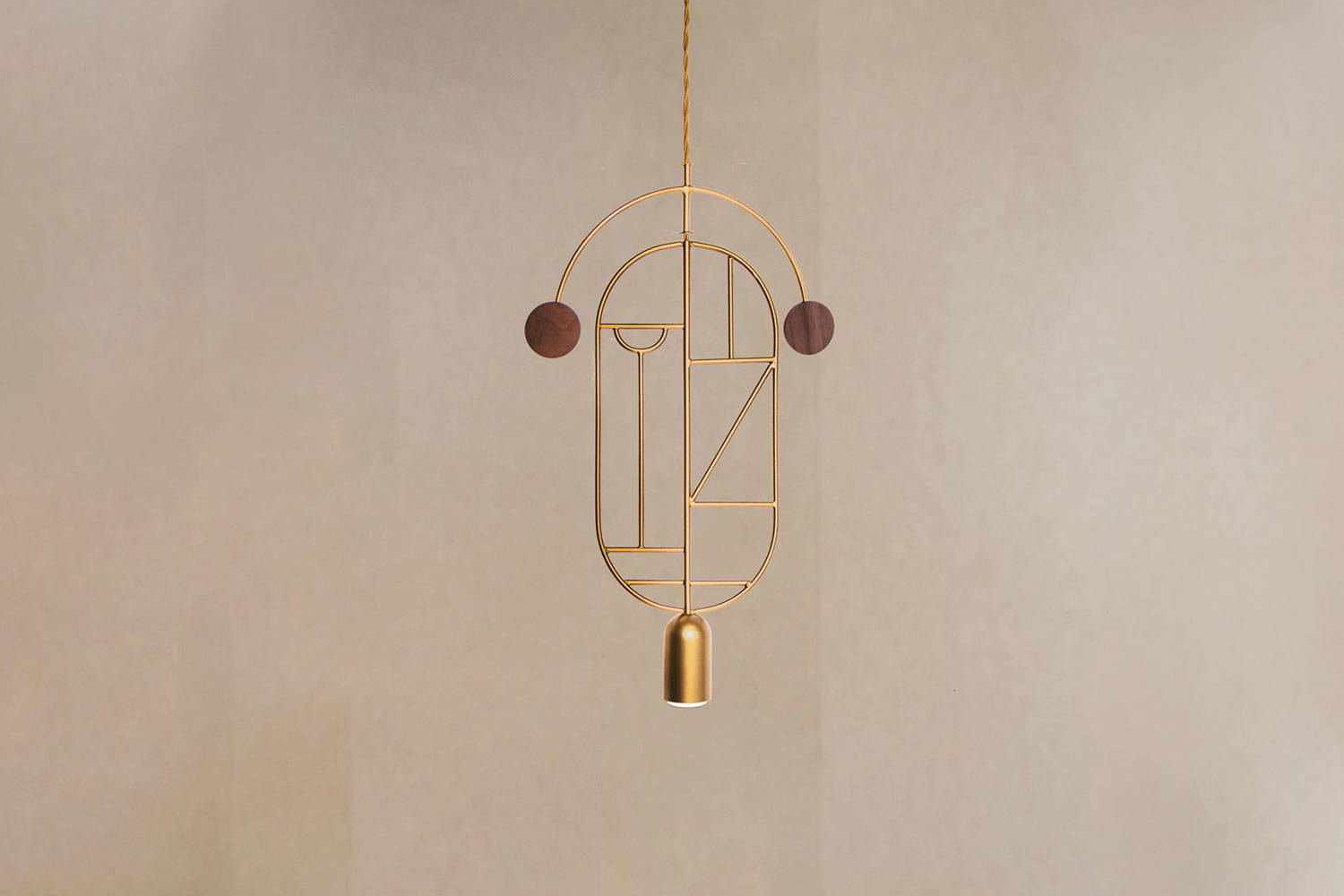 The Wooden Dots Pendant Light by Nomon.