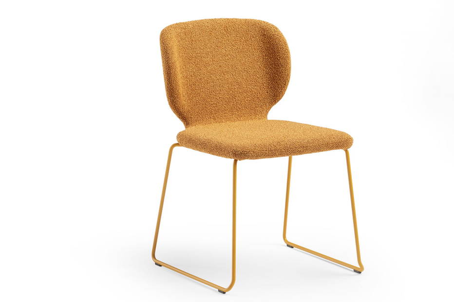 Wrap Sled Dining Side Chair, angled view 