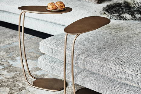 Yago end tables in Brushed Bronze finish
