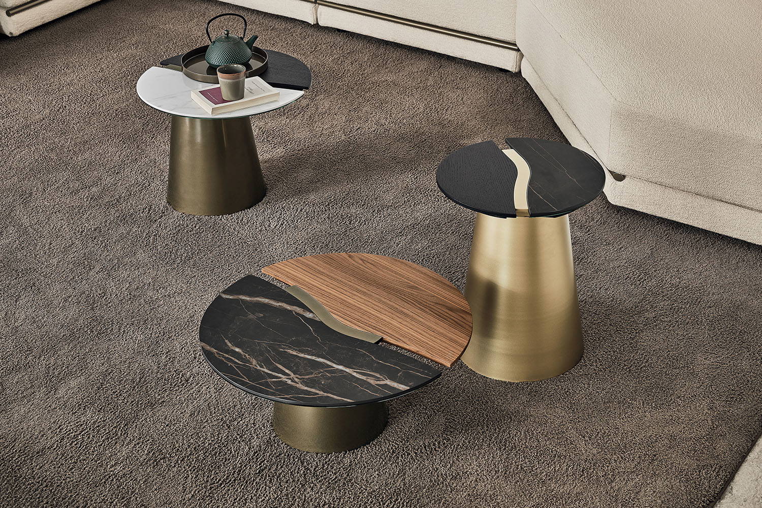 Yang end table is available in three sizes