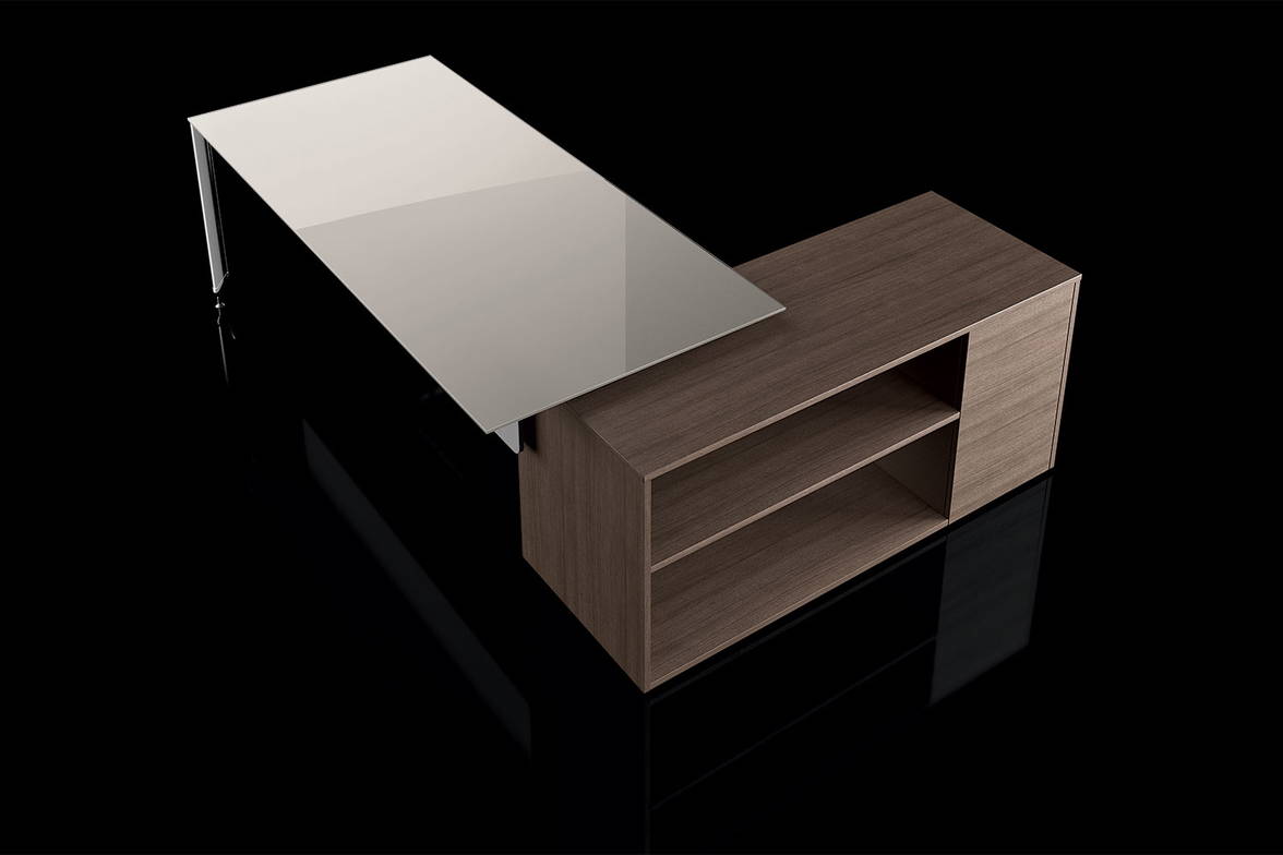 Yo office desk with credenza by Uffix Yo office desk with credenza by Uffix