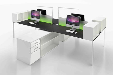 Yo quad desk workstation by Uffix