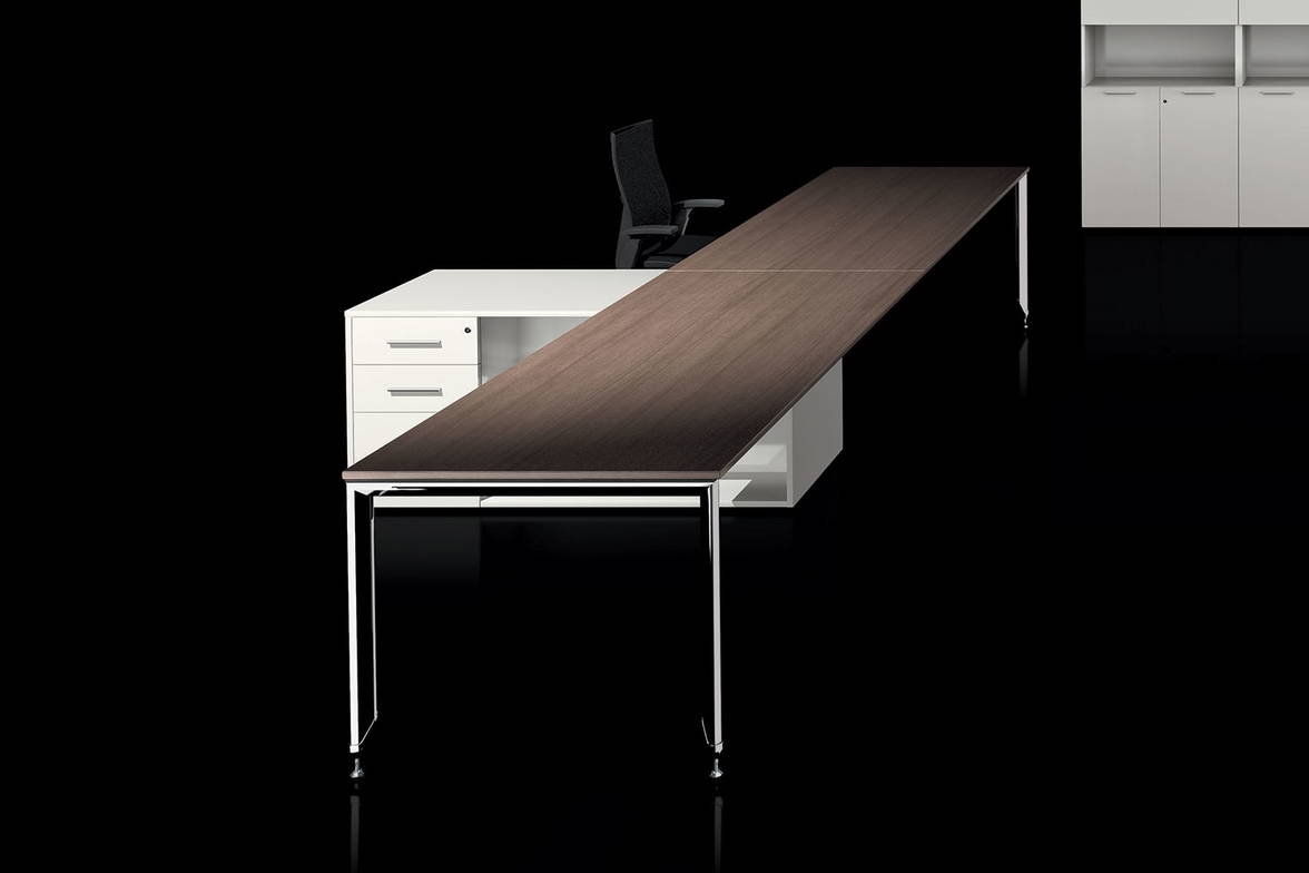 Yo office double desk with credenza by Uffix Yo office double desk with credenza by Uffix