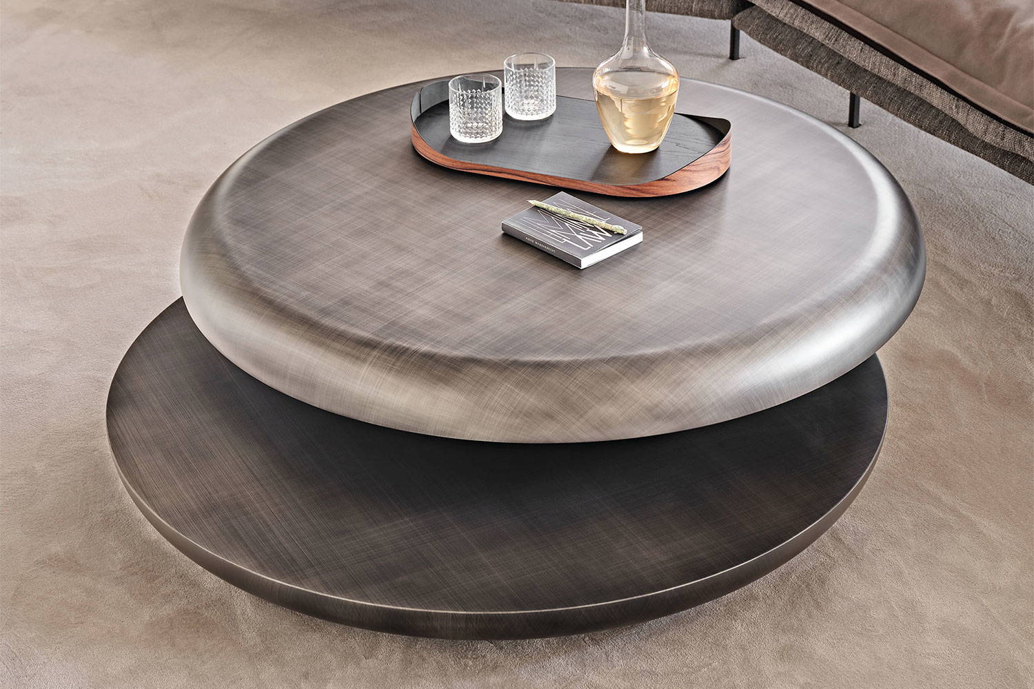 Yo-Yo Brushed Coffee Table by Cattelan Italia