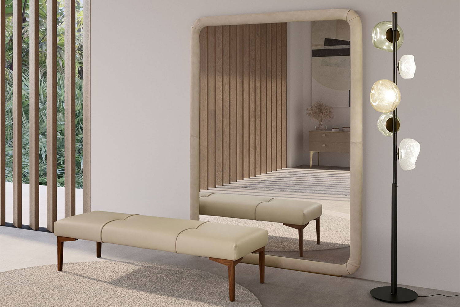 The Yoko Night Mirror by Gabriele Ghetti for Gamma Arredamenti
