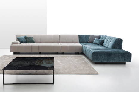 Zara Deep Corner Sectional Sofa with Peninsula by Nicoline Italia