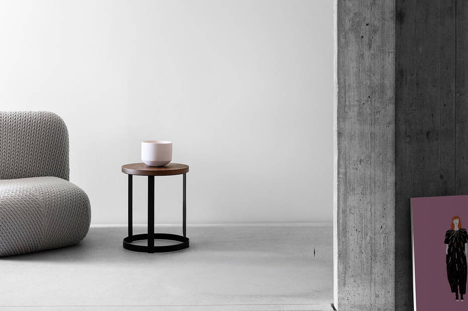 Zero Side Table is available with the top in four wood finishes