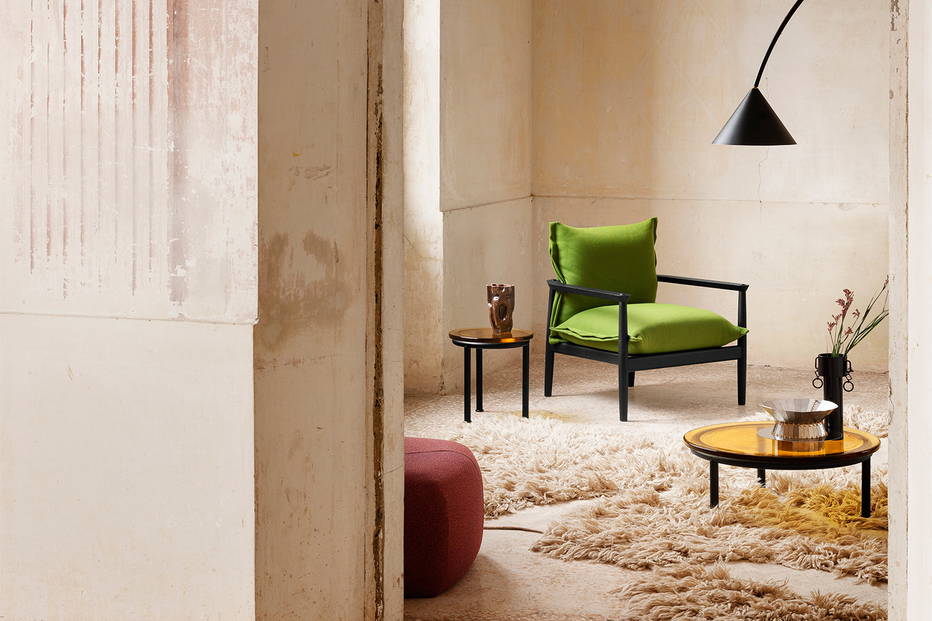 Zigo Coffee Table is available with the cast glass top in three finishes