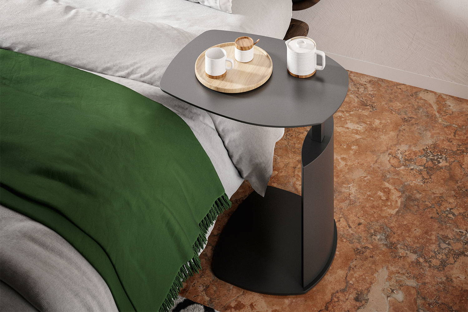 Zoom End Table, aerial view
